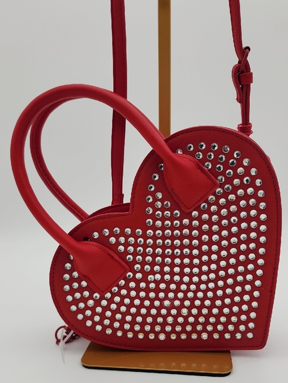 Betsey Johnson Red Heart Studded Handbag